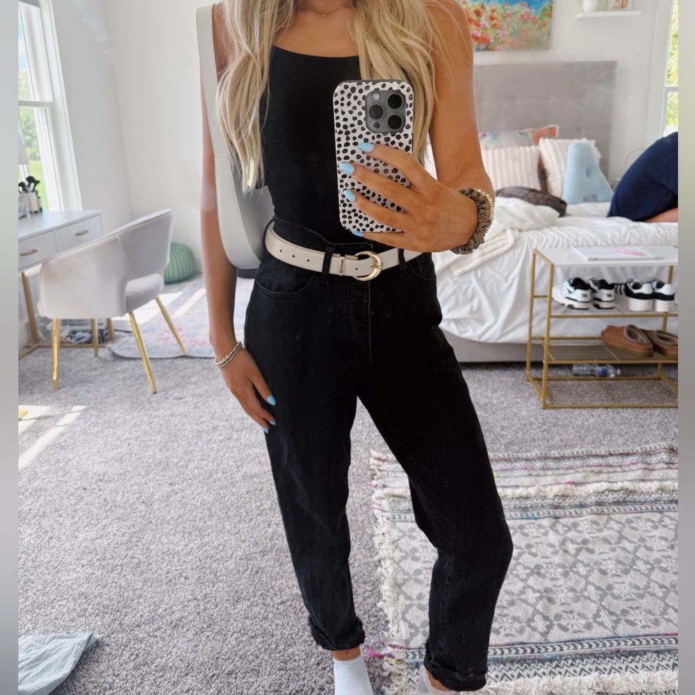 Black High Wasted Target Jeans
